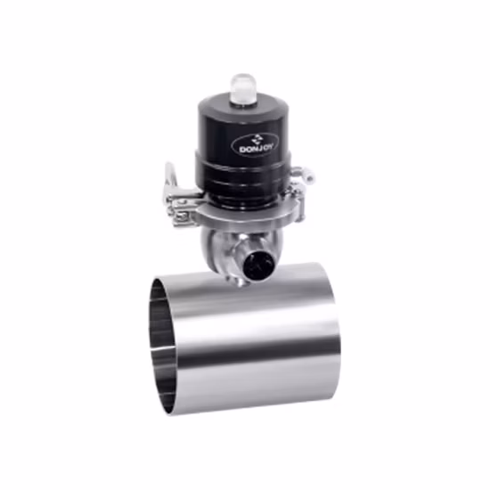 Sanitär-Edelstahl-Radial-Tankboden-Membranventil SS316L, manuell